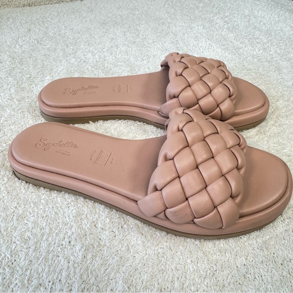 Seychelles Bellisima chunky braided blush slides sandals dusty pink size 9 - Picture 4 of 9